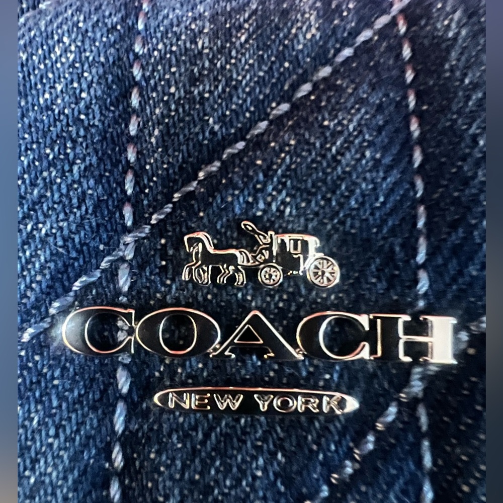 Coach Quilted Denim Card Case (NWT) - Picture 6 of 6